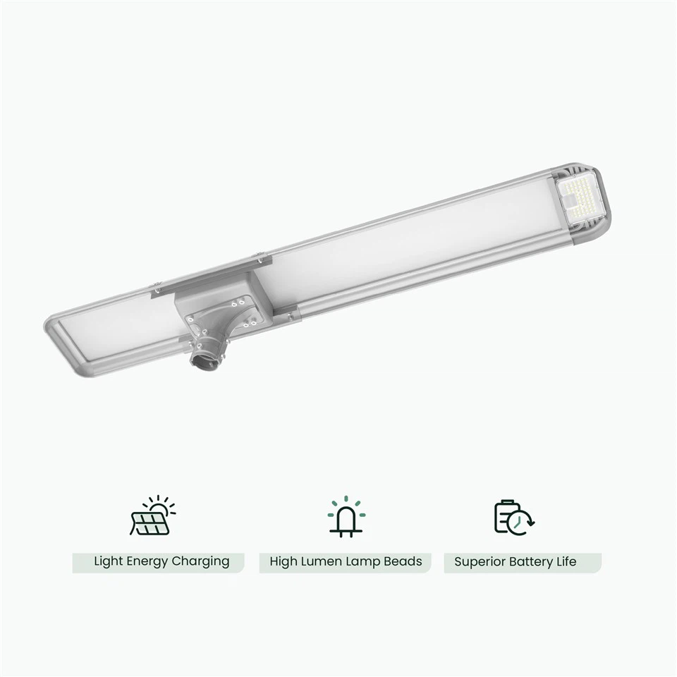 Innbyggt sólargötuljós 60w